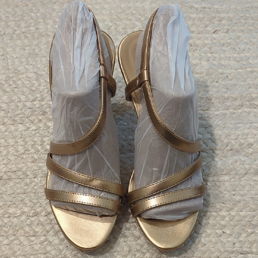 Naturalizer Gold Strappy Heels